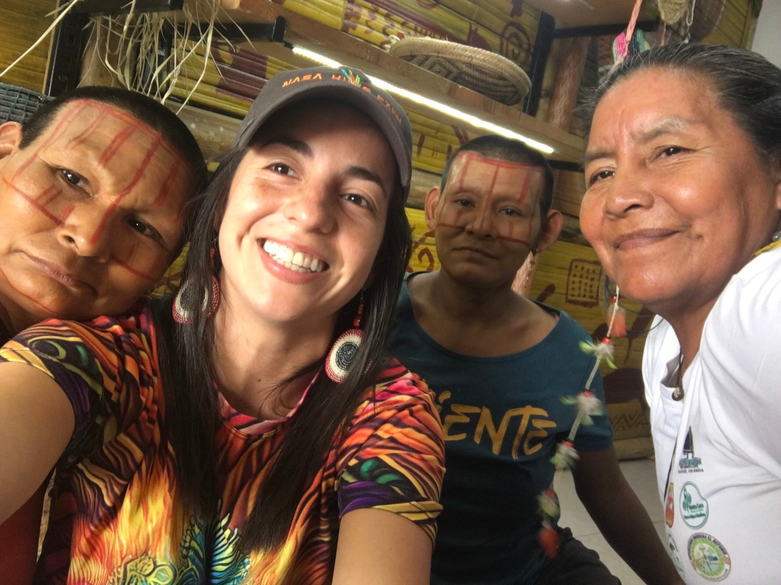 Dulce Amazónica ambassadors Gilma, Johana, and Rosa sharing Amazonian knowledge in Guatapé